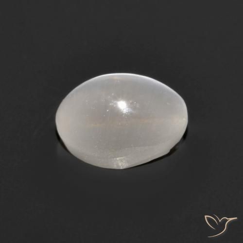 Sillimanite œil de chat Gris très clair naturelle ovale, 1.07 ct, Transparent