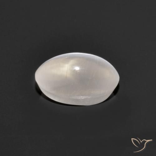 Sillimanite œil de chat Gris très clair naturelle ovale, 1.14 ct, Transparent