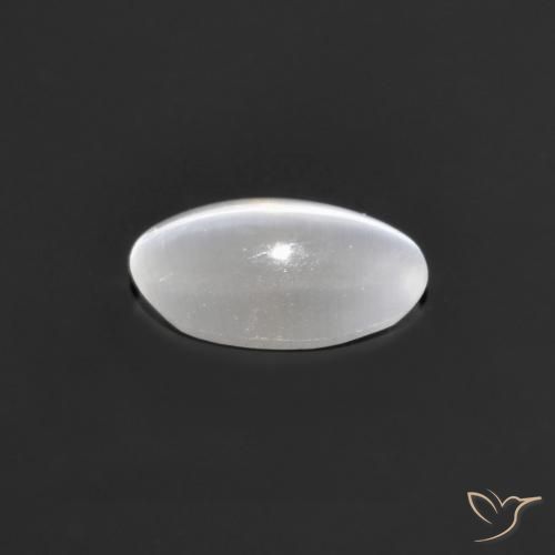 Sillimanite œil de chat Gris très clair naturelle ovale, 0.77 ct, Transparent