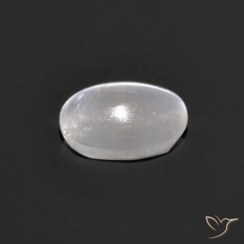 Sillimanite œil de chat Gris très clair naturelle ovale, 0.75 ct, Transparent