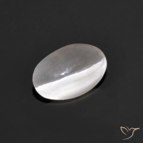 0.99ct Naturel Gris très clair Sillimanite œil de chat, ovale, Transparent