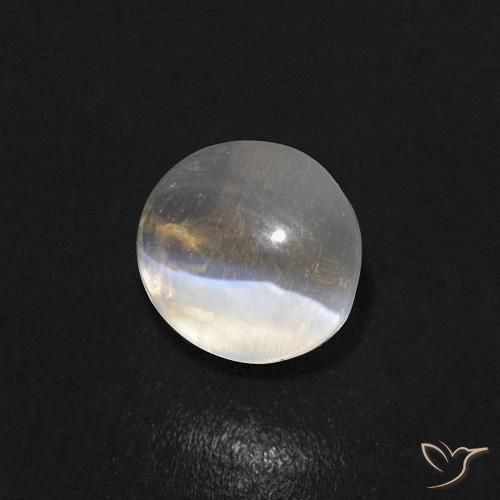 Sillimanite œil de chat Blanc chaud naturelle ovale, 1.08 ct, Transparent