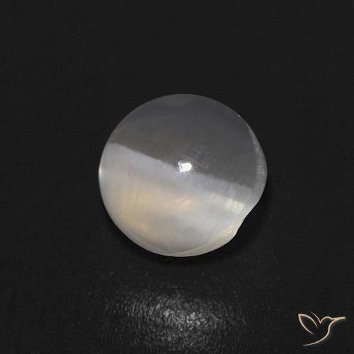 Sillimanite œil de chat Blanc chaud naturelle ovale, 1.08 ct, Transparent