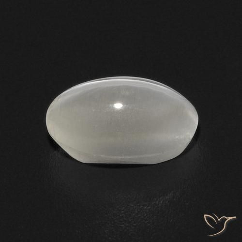 Sillimanite œil de chat Blanc chaud naturelle ovale, 1.12 ct, Transparent