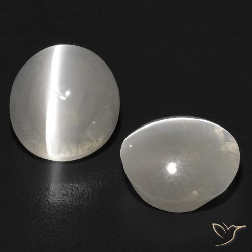 Shop natural 2.68ct Blanc chaud Sillimanite œil de chat gems, ovale, from Madagascar at GemSelect. In stock, global shipping!