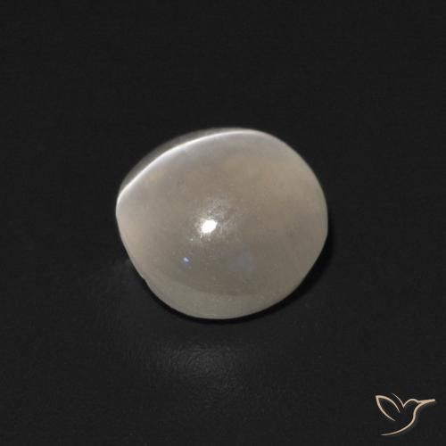 Sillimanite œil de chat Blanc chaud naturelle ovale, 0.90 ct, Transparent
