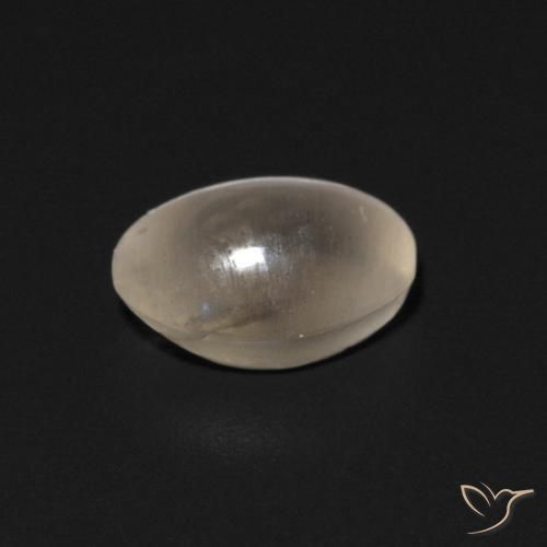 Sillimanite œil de chat Blanc chaud naturelle ovale, 0.81 ct, Transparent