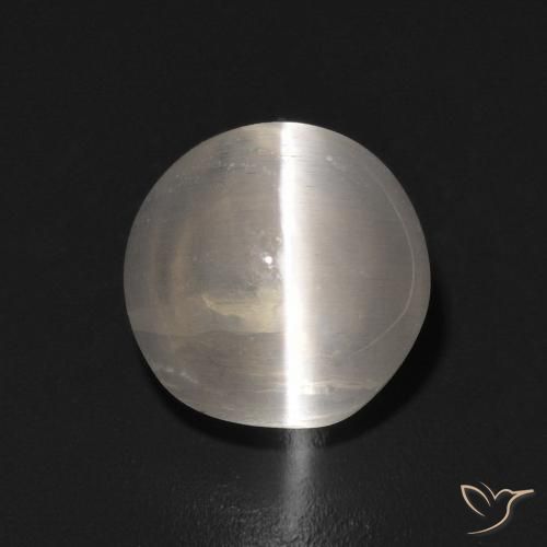 1.42ct Naturel Blanc chaud Oeil de chat Sillimanite, ovale, Transparent