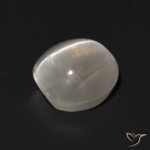 Sillimanite œil de chat Blanc chaud naturelle ovale, 1.42 ct, Transparent