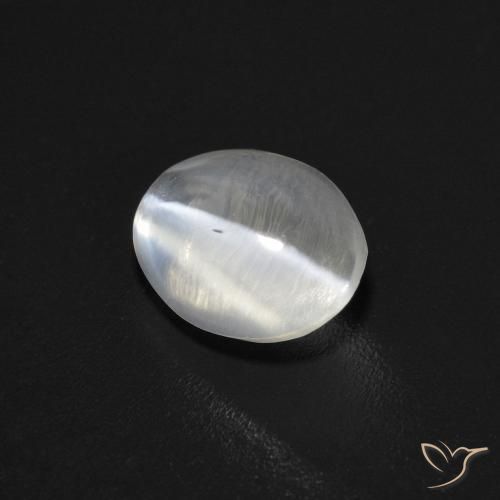 Sillimanite œil de chat Gris très clair naturelle ovale, 1.05 ct, Transparent