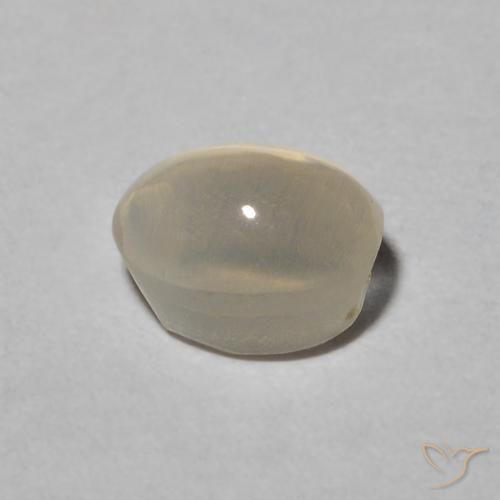 Sillimanite œil de chat Gris léger naturelle ovale, 1.00 ct, Translucide