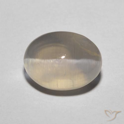 1.72ct Naturel Jaune clair Sillimanite œil de chat, ovale, Translucide