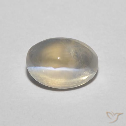 0.85ct Naturel Marron très clair Sillimanite œil de chat, ovale, Translucide