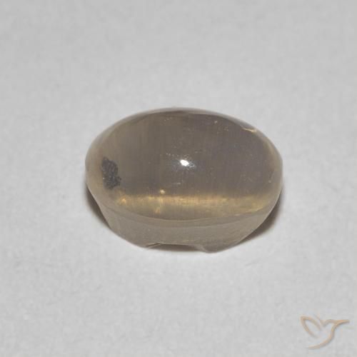 Sillimanite œil de chat Brun jaune léger naturelle ovale, 0.95 ct, Transparent