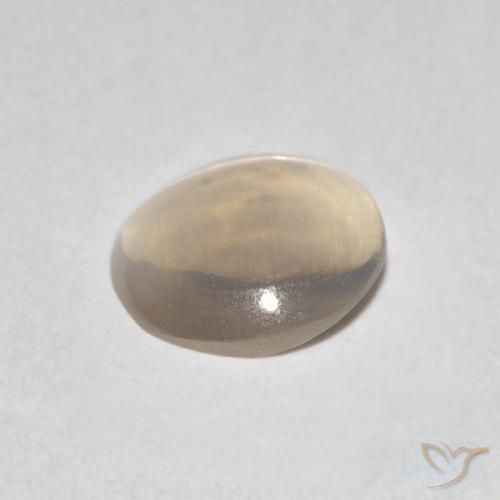 Sillimanite œil de chat Brun tortilla léger naturelle ovale, 0.79 ct, Transparent