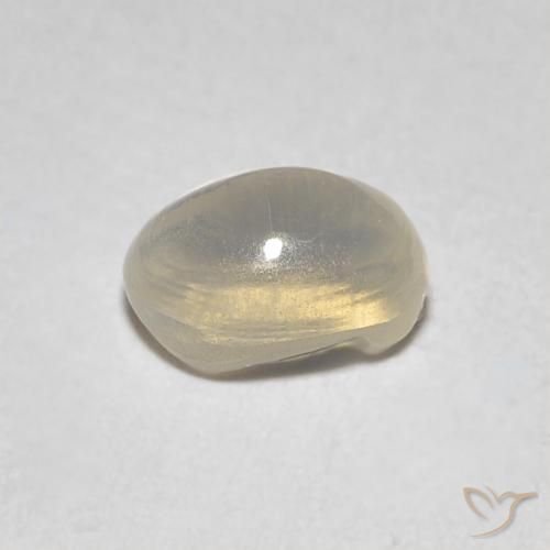 Sillimanite œil de chat Marron très clair naturelle ovale, 0.86 ct, Transparent