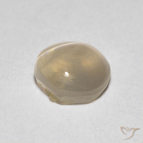 Sillimanite œil de chat Marron très clair naturelle ovale, 1.04 ct, Transparent