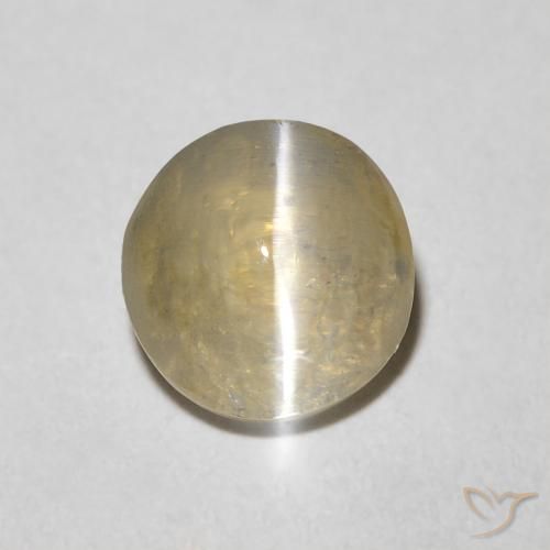 1.45ct Naturel Brun tortilla léger Sillimanite œil de chat, ovale, Transparent