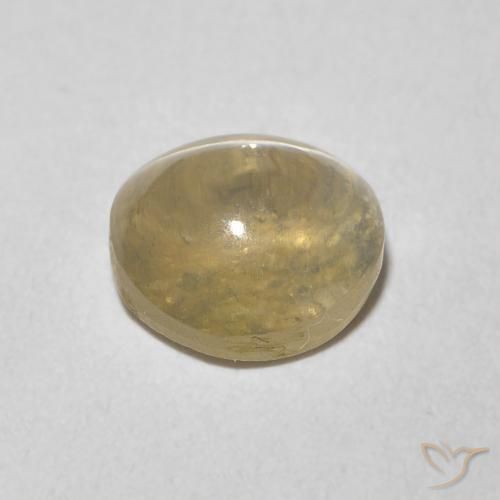 Sillimanite œil de chat Brun tortilla léger naturelle ovale, 1.45 ct, Transparent