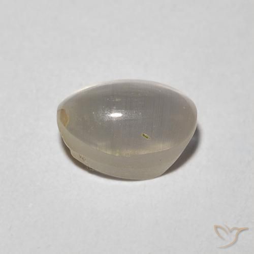 Sillimanite œil de chat Marron très clair naturelle ovale, 1.48 ct, Transparent