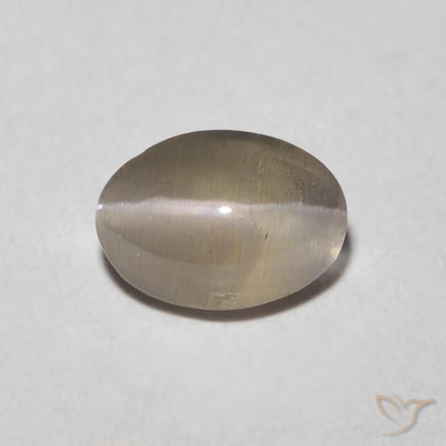 0.92ct Naturel Brun tortilla léger Sillimanite œil de chat, ovale, Transparent