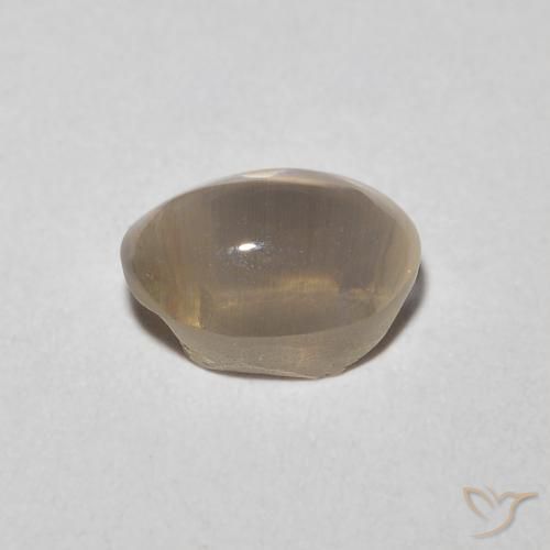 Sillimanite œil de chat Marron très clair naturelle ovale, 1.23 ct, Transparent