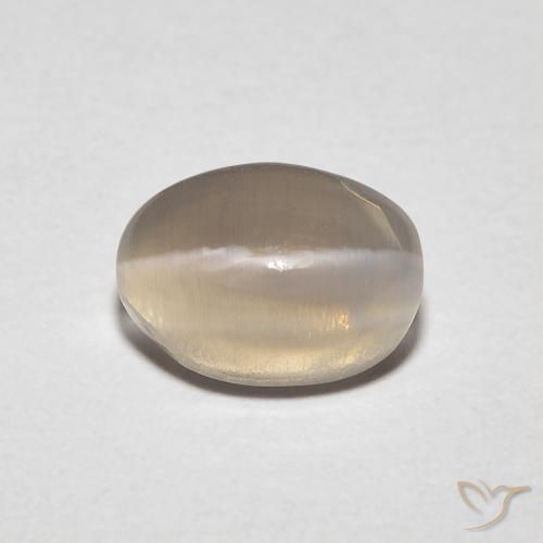 1.23ct Naturel Brun moyen Sillimanite œil de chat, ovale, Transparent