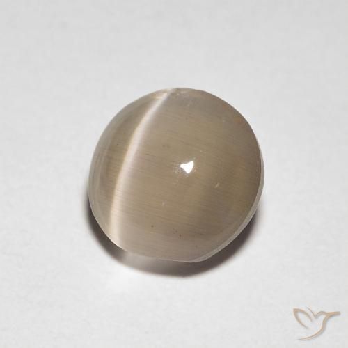 Sillimanite œil de chat Marron clair chaud naturelle ovale, 1.39 ct, Transparent