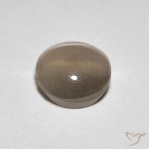 Sillimanite œil de chat Marron clair chaud naturelle ovale, 1.39 ct, Transparent