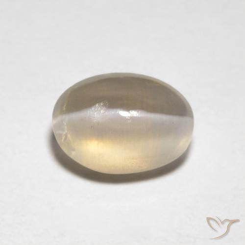 0.98ct Naturel Brun tortilla léger Sillimanite œil de chat, ovale, Transparent