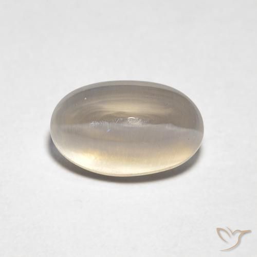1.34ct Naturel Medium Light-Brown Sillimanite œil de chat, ovale, Transparent