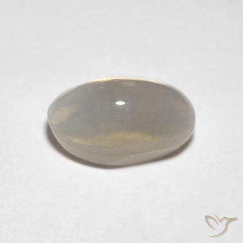 Sillimanite œil de chat Medium Light-Brown naturelle ovale, 1.34 ct, Transparent
