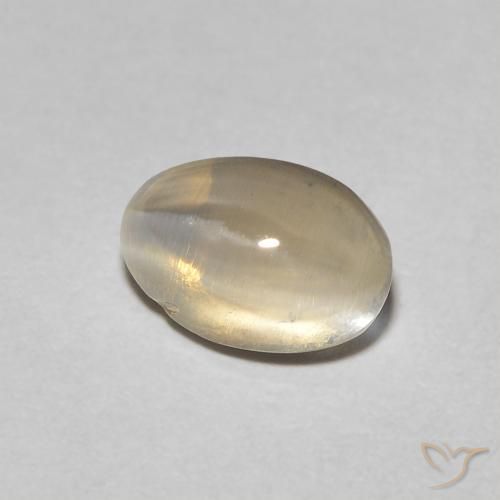 Sillimanite œil de chat Brun tortilla léger naturelle ovale, 1.08 ct, Transparent