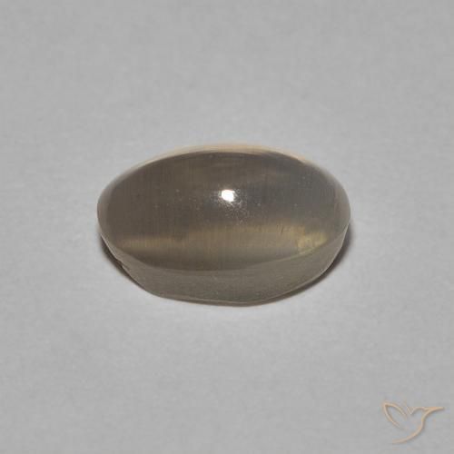 Sillimanite œil de chat Marron très clair naturelle ovale, 1.40 ct, Transparent