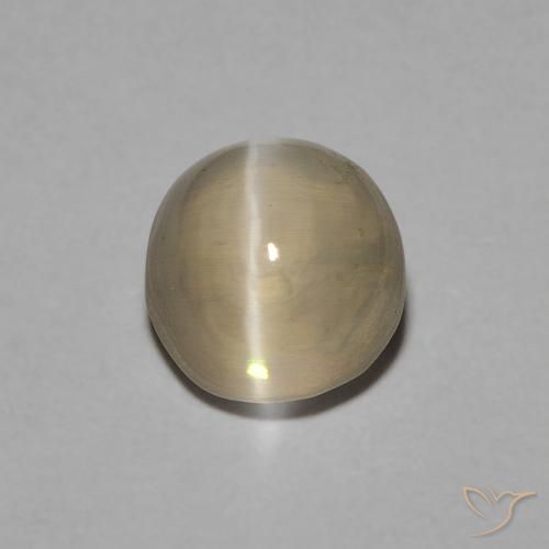 1.22ct Naturel Brun jaune léger Sillimanite œil de chat, ovale, Transparent