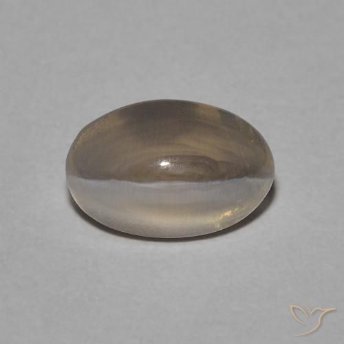 1.05ct Naturel Brun moyen Sillimanite œil de chat, ovale, Transparent