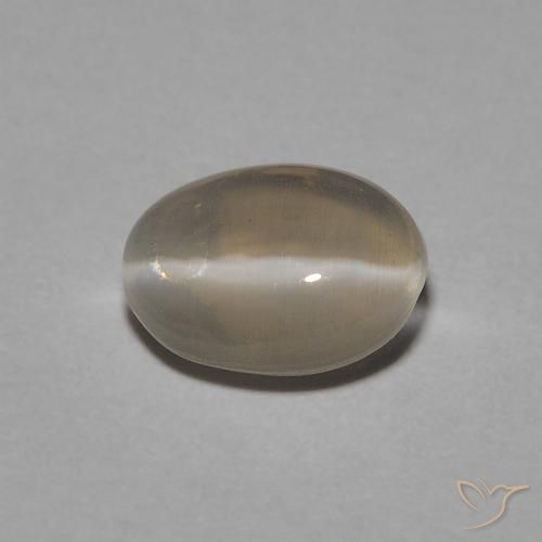 1.05ct Naturel Brun jaune léger Sillimanite œil de chat, ovale, Transparent