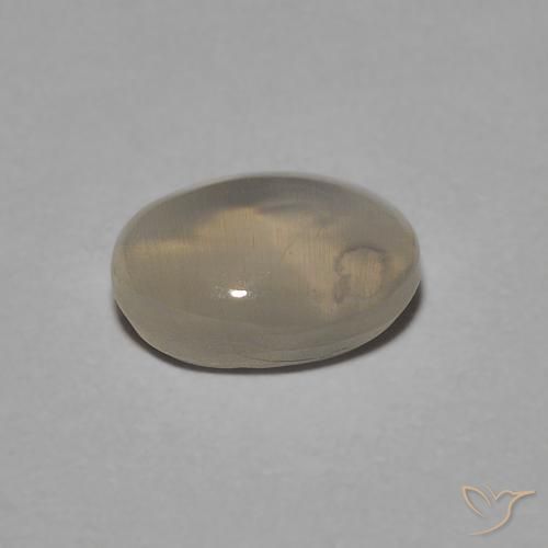 Sillimanite œil de chat Brun jaune léger naturelle ovale, 1.05 ct, Transparent