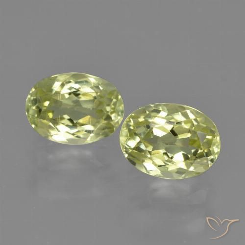 3.11ctw Naturel Jaune citron Sillimanite, ovale, VVS-VS