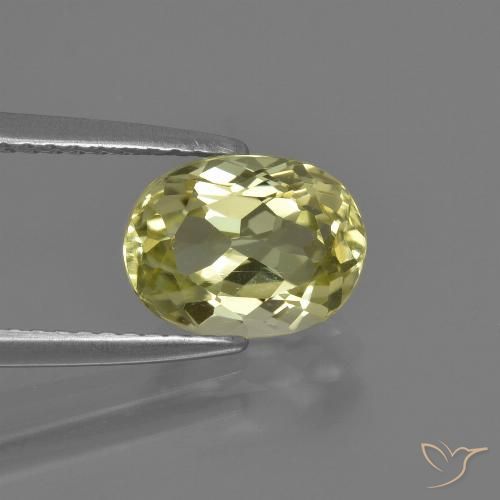 2.01ct Naturel Jaune verdâtre Sillimanite, ovale, VVS-VS