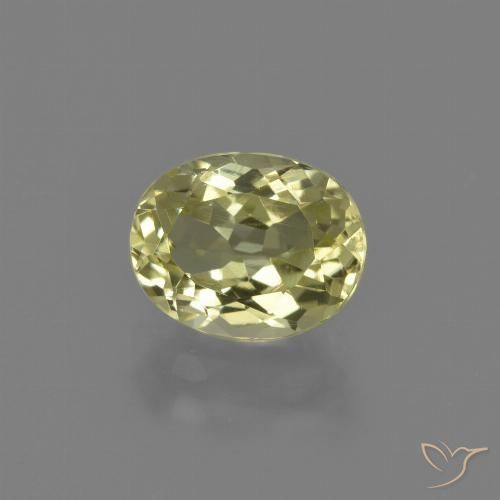 Sillimanite Jaune moyen naturelle ovale, 2.08 ct, VS