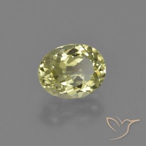 Sillimanite Jaune moyen naturelle ovale, 2.08 ct, VS