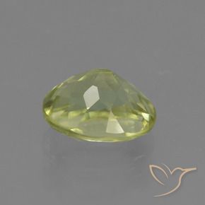 Sillimanite Vert jaunâtre naturelle ovale, 2.09 ct, VVS-VS