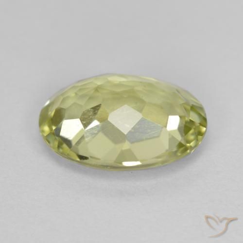 Sillimanite Jaune moyen naturelle ovale, 1.72 ct, VVS-VS