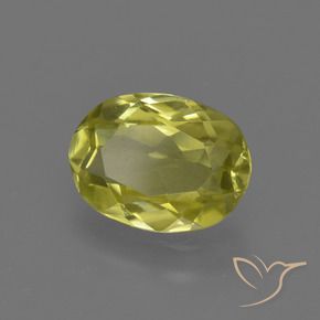 Sillimanite Jaune ananas naturelle ovale, 1.13 ct, VVS-VS