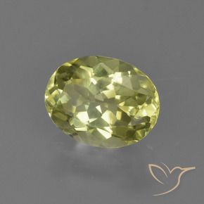 Sillimanite Jaune moyen naturelle ovale, 1.24 ct, VS