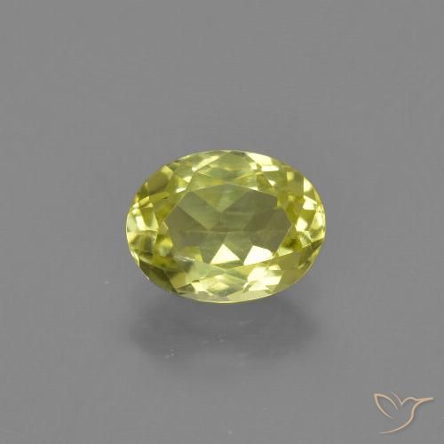 1.38ct Naturel Jaune citron Sillimanite, ovale, VS-SI