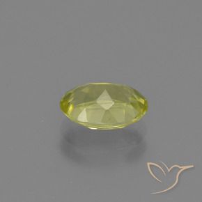 Sillimanite Jaune citron naturelle ovale, 1.38 ct, VS-SI