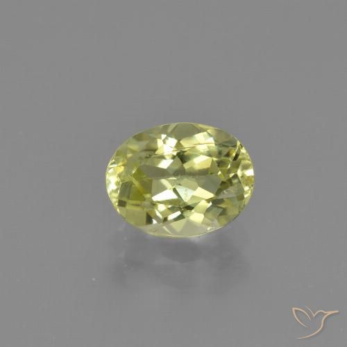 1.33ct Naturel Jaune verdâtre Sillimanite, ovale, VS-SI