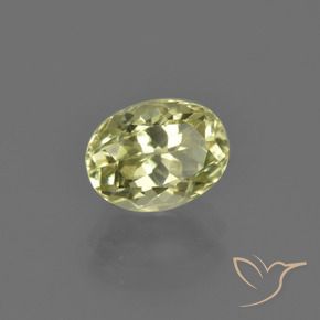 Sillimanite Jaune crème pâle naturelle ovale, 1.73 ct, VVS-VS